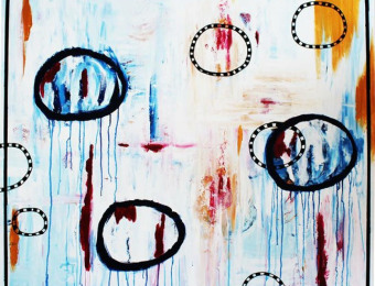 ''Life''- Acrylic on canvas 120X120 cm. Price: 4,500 DKK. 600 EUR -  SOLD