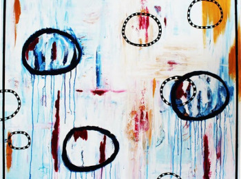 ''Life''- Acrylic on canvas 120X120 cm. Price: 4,500 DKK. 600 EUR -  SOLD