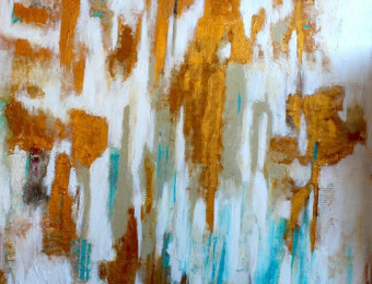 ''Yellow Gold'' -  Acrylic on canvas 90X90 cm. Price: 4,500 DKK. 600 EUR - SOLD