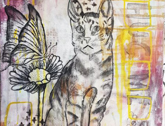 ''Lili'' - Acrylic on canvas 50X40 cm.  Price: 2,500 DKK. 340 EUR - SOLD