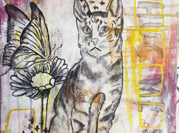 ''Lili'' - Acrylic on canvas 50X40 cm.  Price: 2,500 DKK. 340 EUR - SOLD