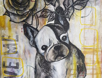 ''Mo'' - Acrylic on canvas 50X40 cm. Price: 2,500 DKK. 340 EUR - SOLD