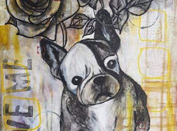 ''Mo'' - Acrylic on canvas 50X40 cm. Price: 2,500 DKK. 340 EUR - SOLD