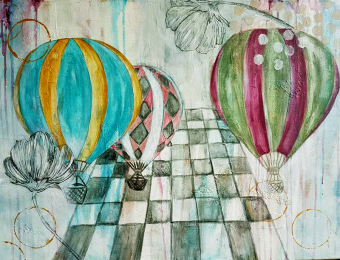 ''Take off''  - 80X60 cm. Price: 3,000 DKK. 400 EUR