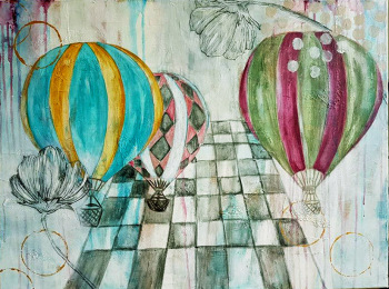 ''Take off''  - 80X60 cm. Price: 3,000 DKK. 400 EUR