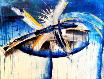 ''Sunrise''- Acrylic on canvas 80X60 cm. Price: 3,000 DKK. 400 EUR
