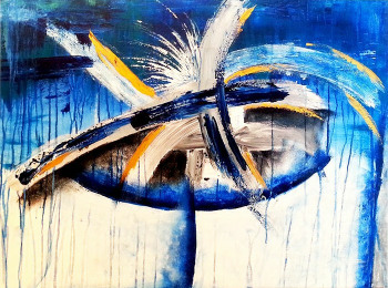''Sunrise''- Acrylic on canvas 80X60 cm. Price: 3,000 DKK. 400 EUR