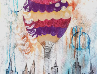 Balloon C. Acrylic on canvas 50X50 cm. Price: 2,000 DKK. 270 EUR