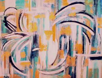 Or-La- Acrylic on canvas 80X60 cm. Price: 3,000 DKK. 400 EUR