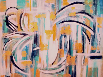 Or-La- Acrylic on canvas 80X60 cm. Price: 3,000 DKK. 400 EUR
