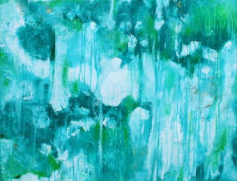 ''Blue Gold'' -  Acrylic on canvas 90X90 cm. Price: 4,500 DKK. 600 EUR - SOLD