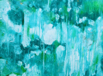 ''Blue Gold'' -  Acrylic on canvas 90X90 cm. Price: 4,500 DKK. 600 EUR - SOLD