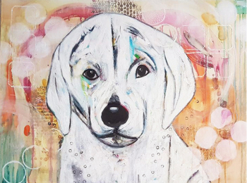 ''Mami'' Acrylic on canvas 80X60 cm. Price: 3,000 DKK. 600 EUR