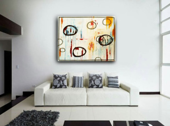 ''Life''- Acrylic on canvas 120X120 cm. Price: 4,500 DKK. 600 EUR -  SOLD