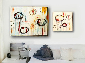 ''Life''- Acrylic on canvas 120X120 cm. Price: 4,500 DKK. 600 EUR -  SOLD