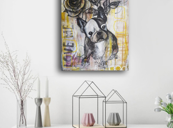 ''Mo'' - Acrylic on canvas 50X40 cm. Price: 2,500 DKK. 340 EUR - SOLD