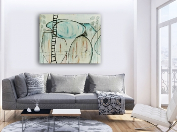 'Circles of Life' - Acrylic on canvas 80X60 cm. Price: 3,500 DKK. 470 EUR - SOLD