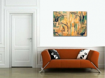 ''Or-Li''- Acrylic on canvas 80X60 cm. Price: 3,000 DKK. 400 EUR